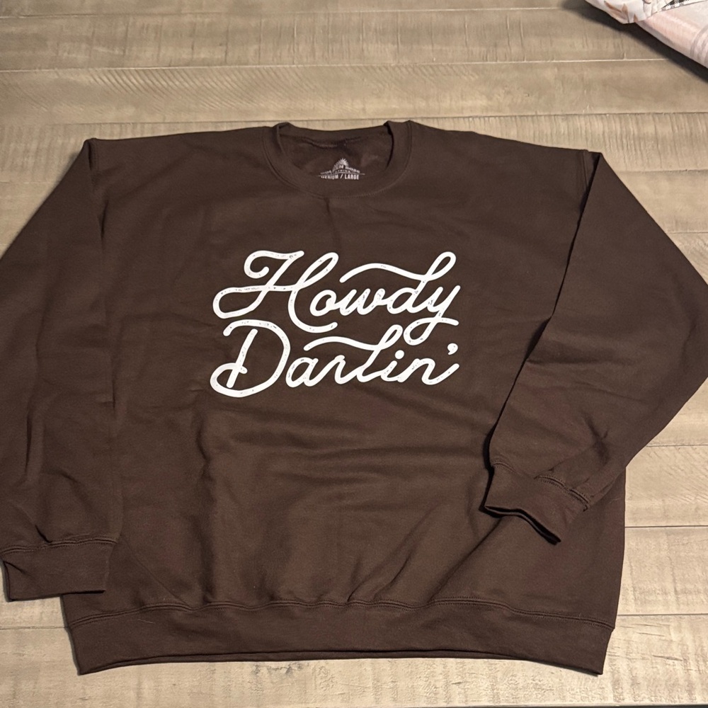 Women's Brown 'Howdy Darlin' Sweatshirt
